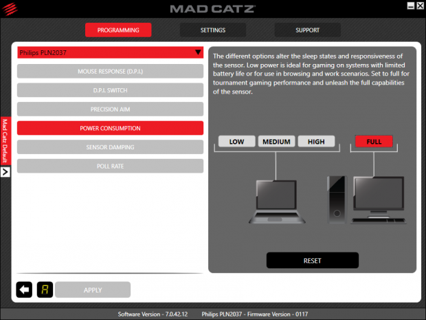 Treiber der Mad Catz Rat Pro X (Screenshot: Golem.de)