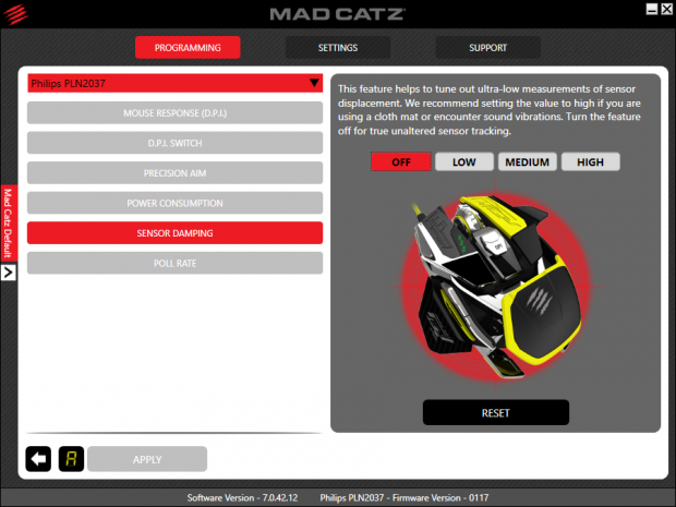 Treiber der Mad Catz Rat Pro X (Screenshot: Golem.de)