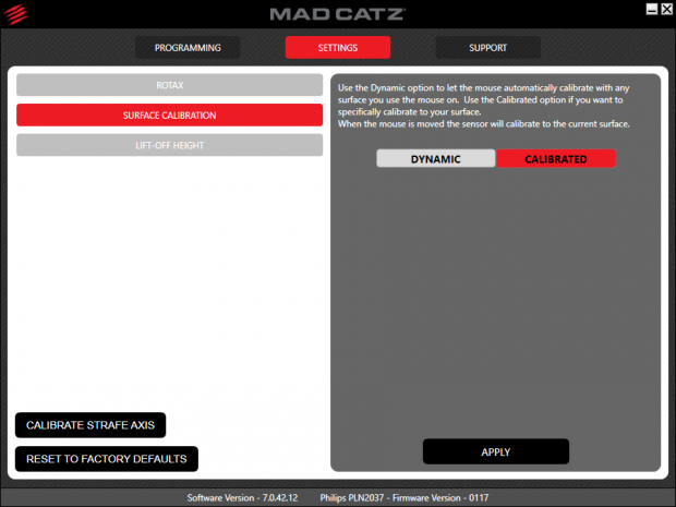 Treiber der Mad Catz Rat Pro X (Screenshot: Golem.de)