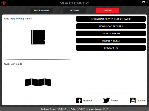 Treiber der Mad Catz Rat Pro X (Screenshot: Golem.de)