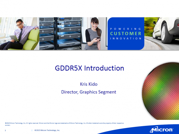 Pr&auml;sentation zu GDDR5X (Bild: Micron)