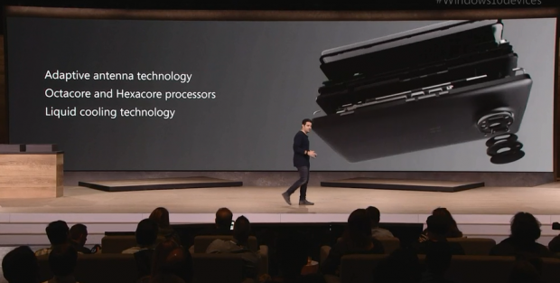 Microsoft stellt Lumia 950 und Lumia 950 XL vor. (Screenshot Golem.de)