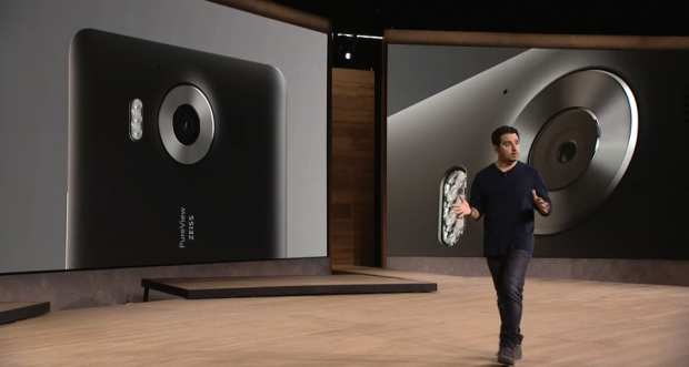 Microsoft stellt Lumia 950 und Lumia 950 XL vor. (Screenshot Golem.de)