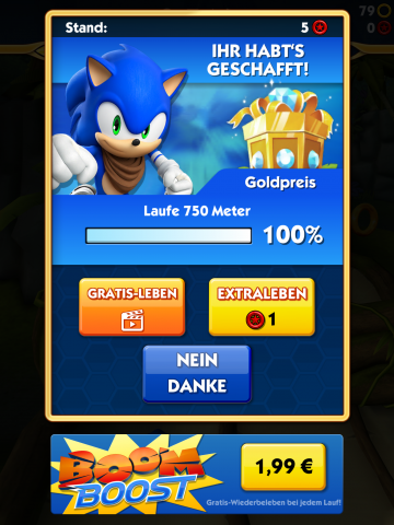 Sonic Dash 2 - Sonic Boom (Screenshot: Golem.de)