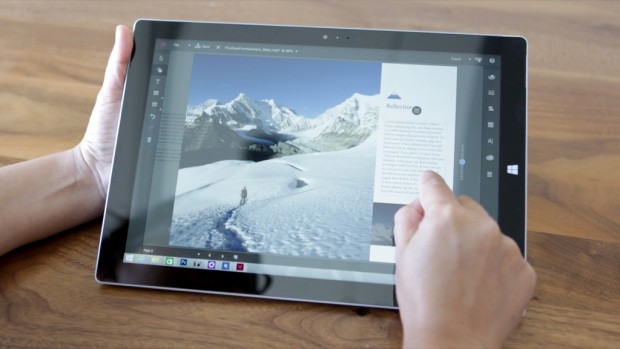Adobe Indesign mit Touch-Bedienung (Bild: Adobe)