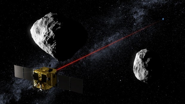 Aim &uuml;bertr&auml;gt Daten per Laser zur Erde. (Bild: Esa-ScienceOffice.org)