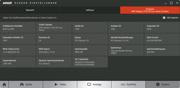 Die neuen Radeon-Settings (Screenshot: Golem.de)