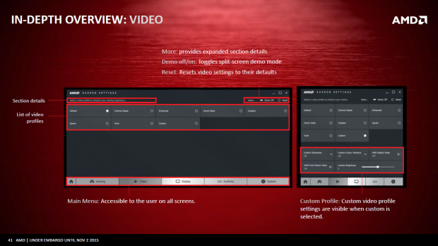Pr&auml;sentation zur neuen Radeon Software und den neuen Radeon Settings (Bild: AMD)