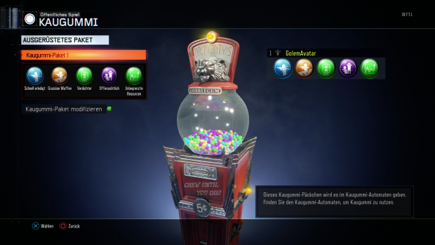 Mit Kugeln aus dem Kaugummiautomaten geht es auf die Jagd. (Screenshot: Golem.de)