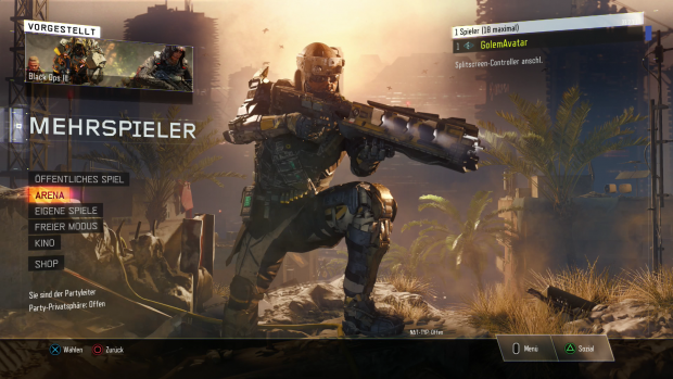 Der Multiplayermodus ist gewohnt umfangreich. (Screenshot: Golem.de)