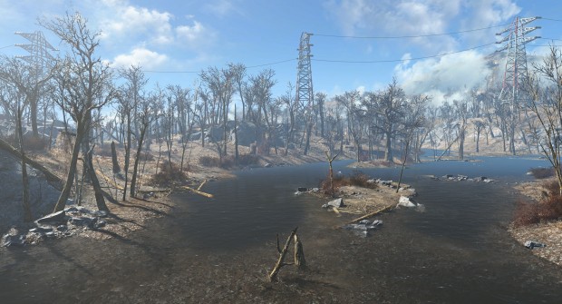 Die Sichtweite ist deutlich höher als in Fallout 3. (Screenshot: Golem.de)