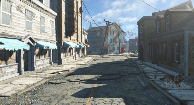 Die Endzeitstimmung fängt Fallout 4 gut ein. (Screenshot: Golem.de)