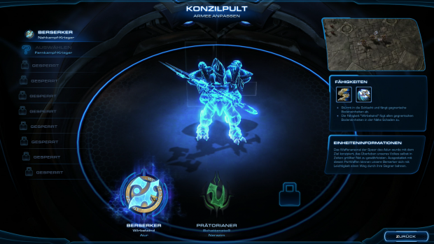 Etwas später in der Kampagne darf der Spieler zwischen mehreren Einheiten wählen. (Screenshot: Golem.de)