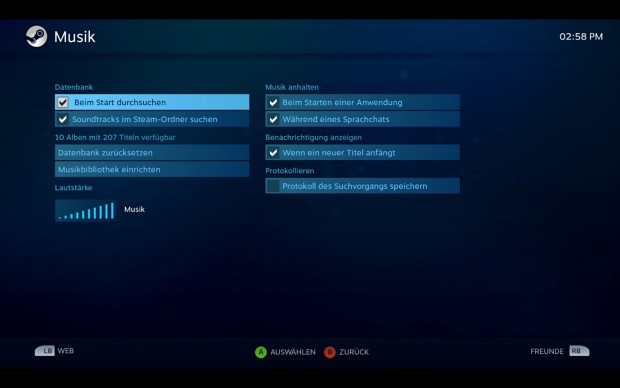 Steam listet heruntergeladene Musik. (Screenshot: Golem.de)