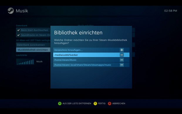 Das Hinzufügen eigener Tracks, etwa per USB-Stick, ist möglich. (Screenshot: Golem.de)