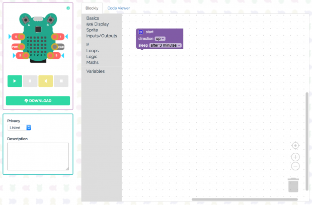Innerhalb des webbasierten Editors wird Programme mit Hilfe von Blöcken zusammen gesetzt. (Bild: Alexander Merz/Golem.de)