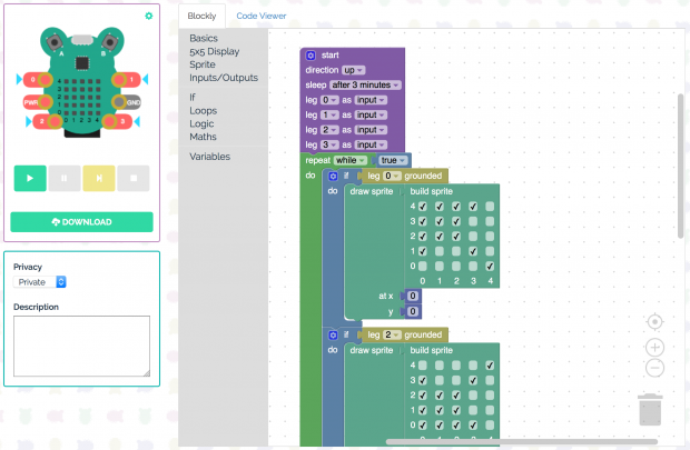 So entsteht Block für Block das Programm. (Bild: Alexander Merz/Golem.de)