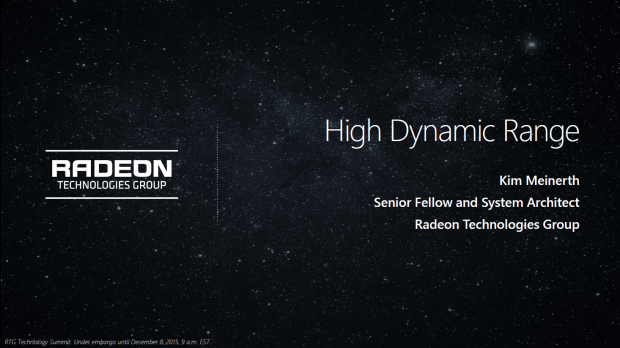 Präsentation zu HDR (Bild: AMD)