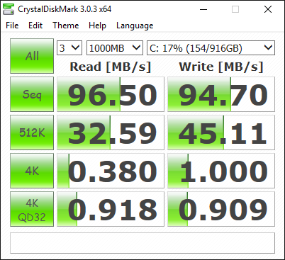 Crystal Disk gibt ähnliche Messwerte aus. (Screenshot: Golem.de)