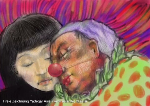Das fertige Bild des Clowns (Bild: Yadegar Asisi)