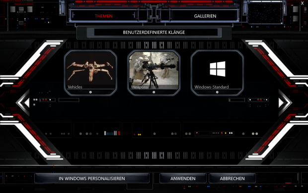 Das Command Center des HP Star Wars Notebook (Screenshot: Golem.de)