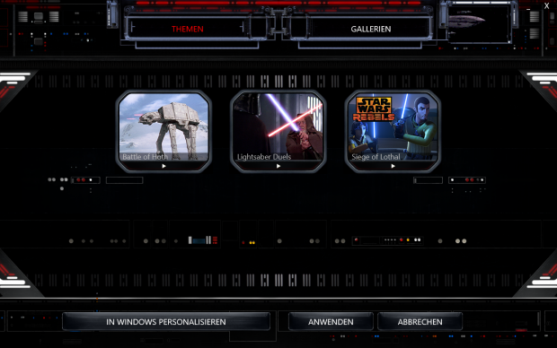Das Command Center des HP Star Wars Notebook (Screenshot: Golem.de)