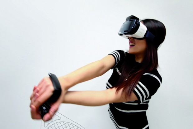Die Handsensoren namens Rink sollen VR-Nutzern ein neues Bediengefühl geben. (Bild: Samsung)