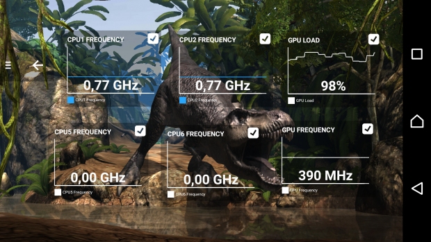 Schlussendlich verringern die Kerne ihren Takt auf 0,77 GHz. (Screenshot: Golem.de)