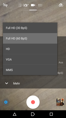 In den Standardeinstellungen ist die Ultra-HD-Videofunktion nicht zu finden. (Screenshot: Golem.de)