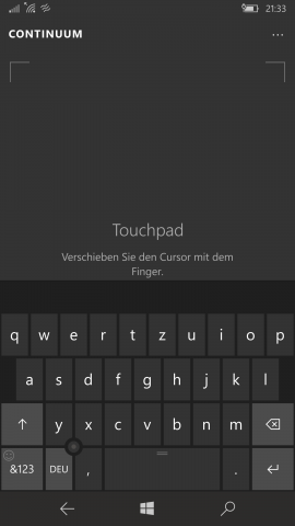 Bei Texteingaben wird automatisch die Tastatur eingeblendet. (Screenshot: Golem.de)