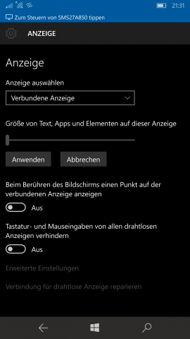 Im Optionsmenü passen wir etwa die Skalierung an. (Screenshot: Golem.de)