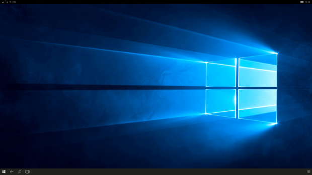 Der Desktop von Windows 10 Mobile unter Continuum (Screenshot: Golem.de)