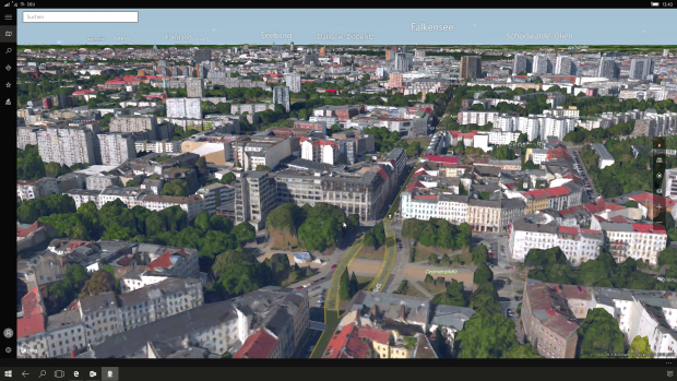 Die Karten-App läuft nativ unter Continuum. (Screenshot: Golem.de)