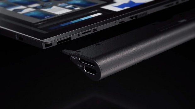 An die Unterseite des Tablets können Module gesteckt werden. (Bild: Lenovo)