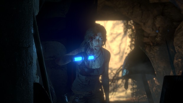Rise of the Tomb Raider legt oft Texturschichten für Blut und Dreck übereinander (Screenshot: Marc Sauter/Golem.de)