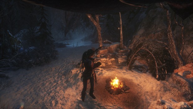 Das Lagerfeuer darf nicht fehlen (Screenshot: Marc Sauter/Golem.de)