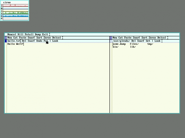 Die Textverarbeitung mit acme (Screenshot: Golem.de)