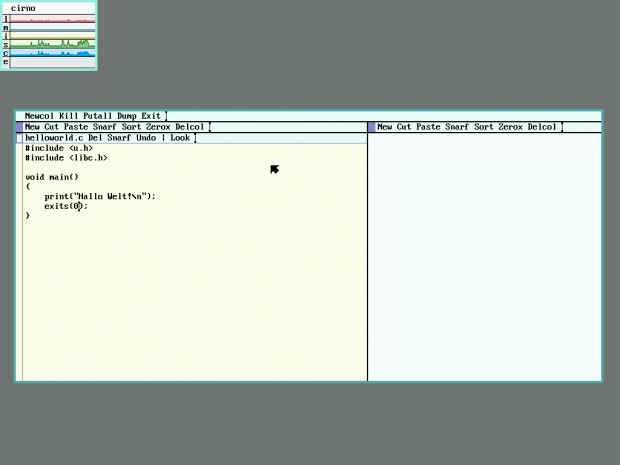 Das erste Programm auf 9Fron. (Screenshot: Golem.de)