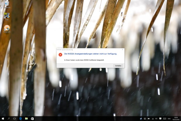 Teils wird die Geforce-Grafik nicht erkannt (Screenshot: Golem.de)