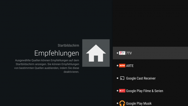 Nvidia Shield TV mit Marshmallow (Screenshot: Golem.de)