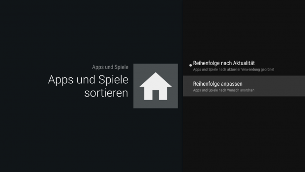 Nvidia Shield TV mit Marshmallow (Screenshot: Golem.de)