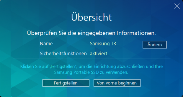 Samsung Portable SSD T3 (Screenshot: Golem.de)