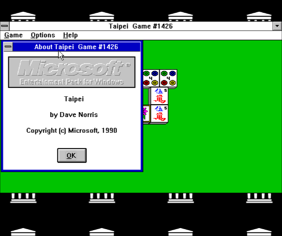 Das Internet Archive hat viele Spiele gesammelt, darunter eine Mahjongg-Variante aus Microsofts Entertainment Pack. (Screenshot: Golem.de)
