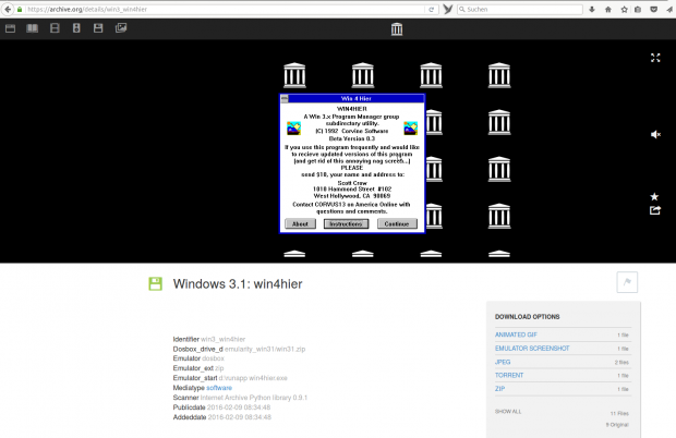 Dafür musste man noch 10 US-Dollar irgendwie an die Privatadresse des Entwicklers schicken. (Screenshot: Golem.de)