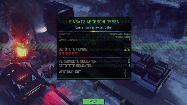 Nach jedem Einsatz gibt es eine kurze Abrechnung. (Screenshot: Golem.de)