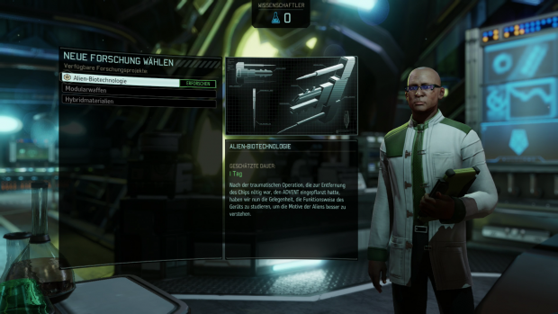 Unser Forschungschef bietet uns verschiedene Technologien an. (Screenshot: Golem.de)