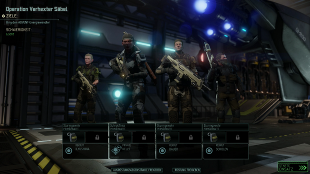 Die Ausrüstung der Soldaten bestimmen wir. (Screenshot: Golem.de)