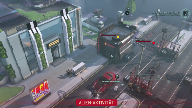 Solange "Alien-Aktivität" eingeblendet wird, sind die Außerirdischen am Zug. (Screenshot: Golem.de)