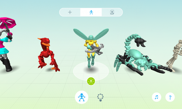 Eine Reihe von Fantasie-Figuren stehen in der App bereit. (Bild: Alexander Merz)