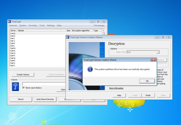 ... m&uuml;ssen sie zun&auml;chst mit Truecrypt noch einmal entschl&uuml;sselt werden. (Screenshot: J&ouml;rg Thoma)